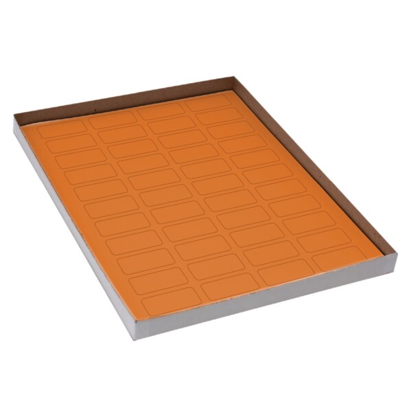 Patient Charge Laser Sheet - 44 labels/sheet 13/16" x 1-7/10" Orange